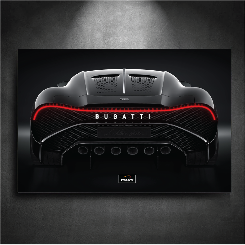 Tableau NÉON Bugatti La Voiture Noir